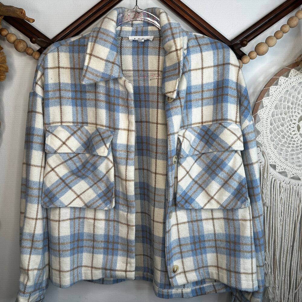 THML Plaid Button Jacket Shacket